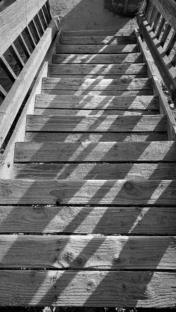 sandy stairs at the beach